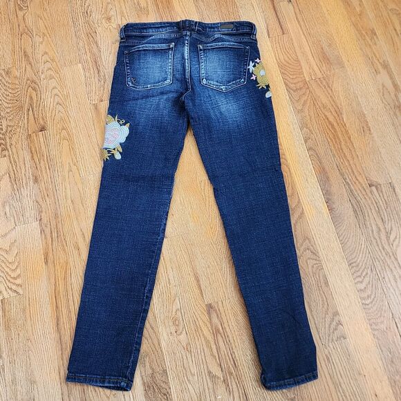 Kut from the Kloth Floral Embroidered Catherine Boyfriend Jeans Mid Rise Size 2 - Picture 4 of 12